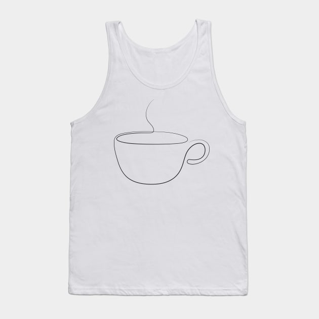 coffee mug or tea cup - abstract line art Tank Top by addillum